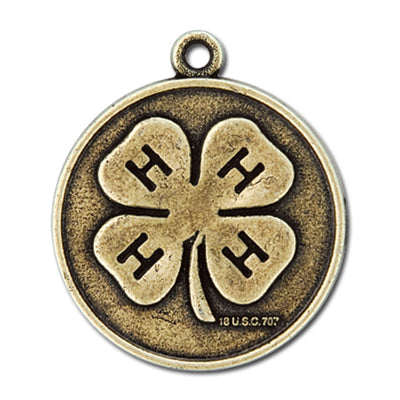 4-H clover, 4 leaf clover, gold medal