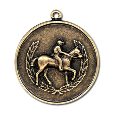 Horse rider with wreath, gold medal