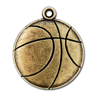 Basketball shaped gold medal