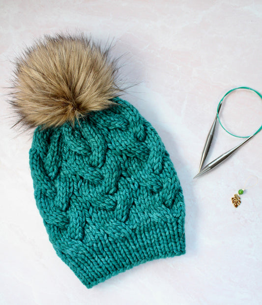 Luxurious Merino Button Pom-Pom Irish Hat