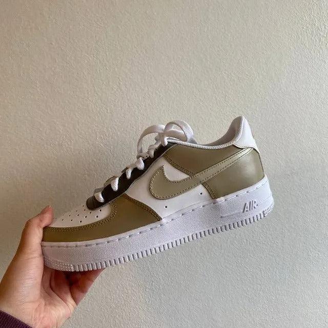 customized air force 1 brown