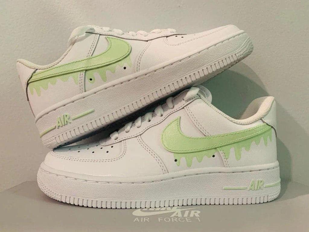 De Verdad destacar paquete Custom Nike Air Force 1 Swoosh Verde Menta - Goteo de cualquier color –  insdrip
