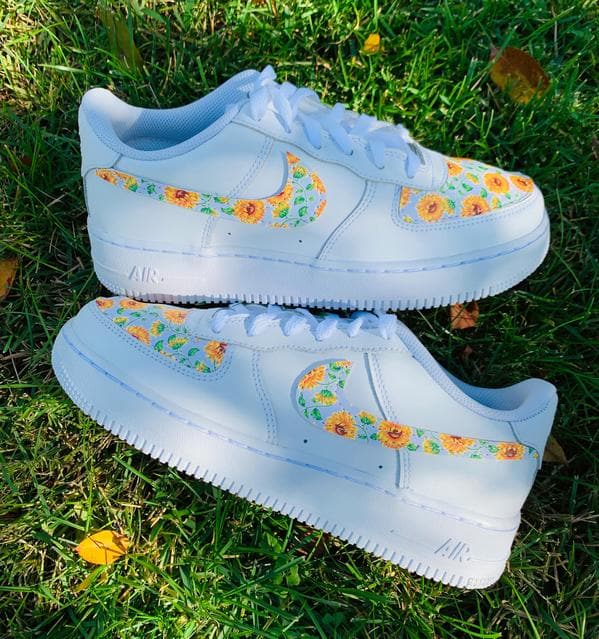 nike air force 1 with sunflowers