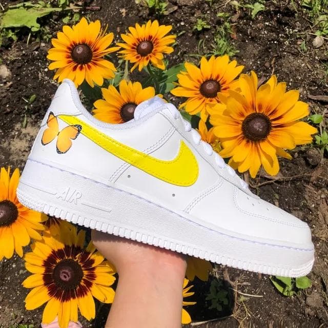 custom yellow air forces