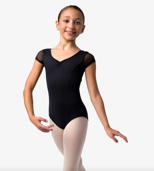 Audition Dancewear Maria Metallic Lace Short Sleeve Leotard for