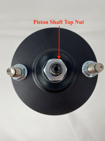 Image showing the top nut of a coilover. Also known as the piston shaft top nut. 