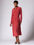 Silk Pocketed Collared Shirt Dress by Equipment