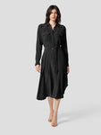 Silk Wrap Self Tie Pocketed Shirt Dress by Equipment