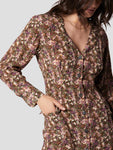 V-neck Silk Pocketed Dress by Equipment