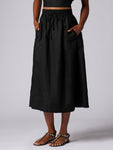 Amina Midi Linen Skirt - Large - Equipment
