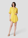 Silk Pocketed Collared Shirt Dress by Equipment