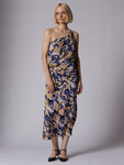 General Print Silk Fitted Dress by Equipment
