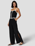 Silk Slit Jumpsuit