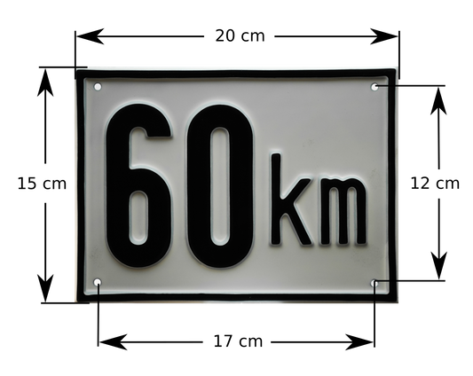 30 kmh Schild für Traktoranhänger  25 km/h Höchstgeschwindigkeit –  suplimentar
