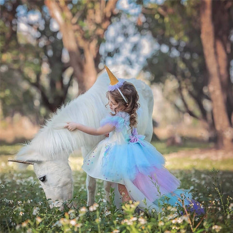 Robe de Unicorn, Robe de licorne, Robe de princesse fille