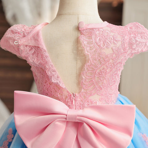 Robe de princesse fille-detail tissu