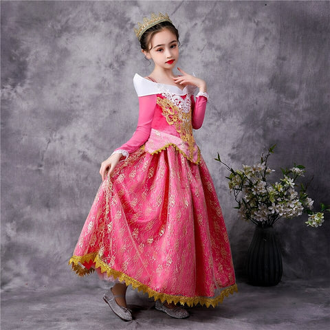 Robe-princesse-rose- fille