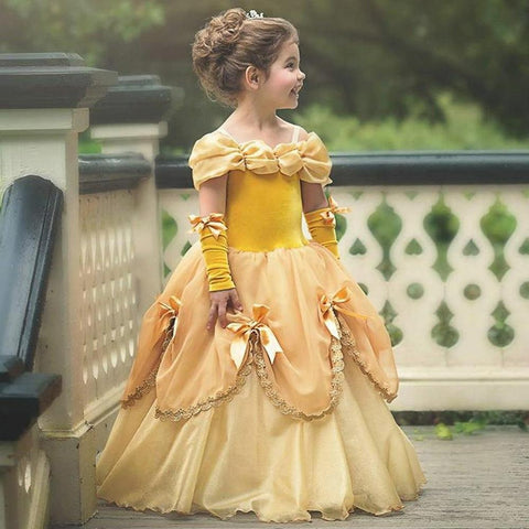 Robe-princesse-jaune
