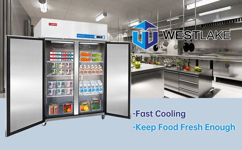 Commercial Refrigerator Freezer Combo, 2 door 36 Cu.ft Reach in Solid door  Upright Fridge Freezer Combination