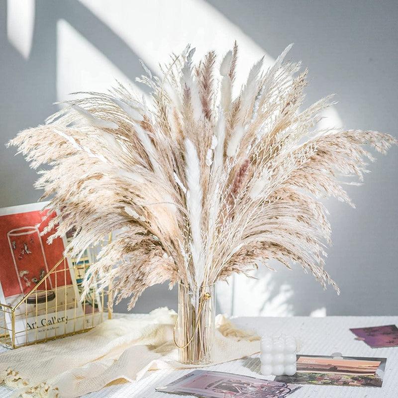 Natural Dried Pampas Grass Bunch 80 Pieces – Joy Home Déco