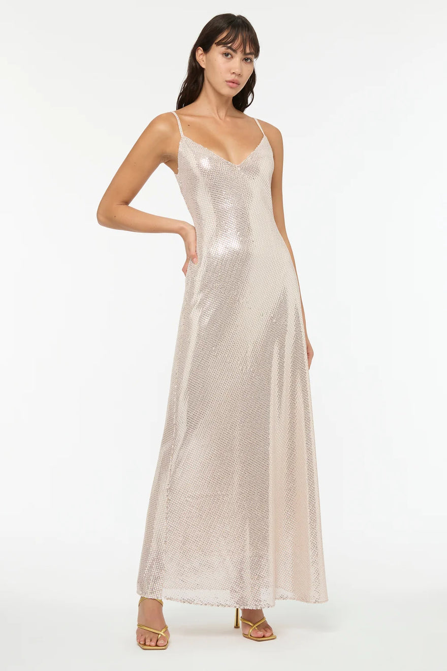Manning Cartell - High Voltage Slip Dress | Nude/silver | All The Dresses