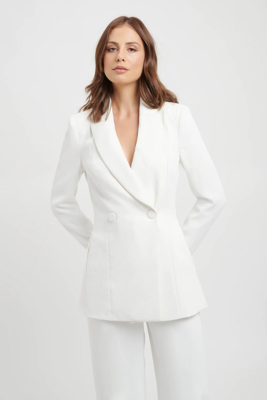 Kookai - Oyster Slim Blazer | White | All The Dresses