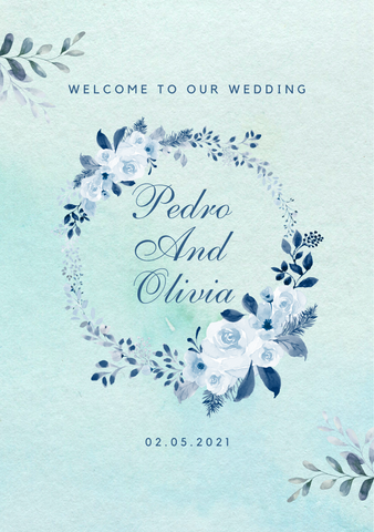 Cream Watercolor Welcome To Our Wedding Poster