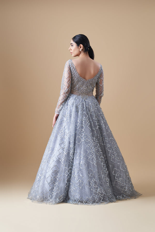 Grey Women Gowns Shopping | Buy Grey Women Gowns Online in India | G3+  Fashion