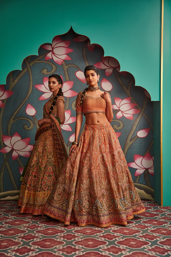 Floral Bridal Lehenga Ideas | Pastel Floral Lehenga Inspiration | Summer  Wedding Lehenga Ideas | Floral lehenga, Lehenga, Bridal lehenga choli