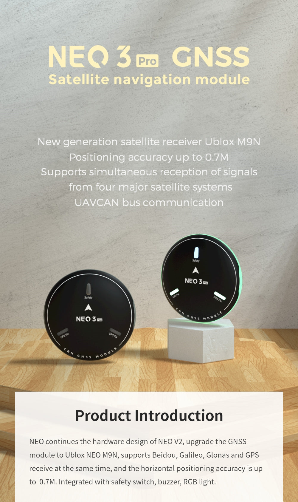 CUAV NEO 3 Pro GPS-Modul | GNSS U-BLOX M9N CAN-BUS