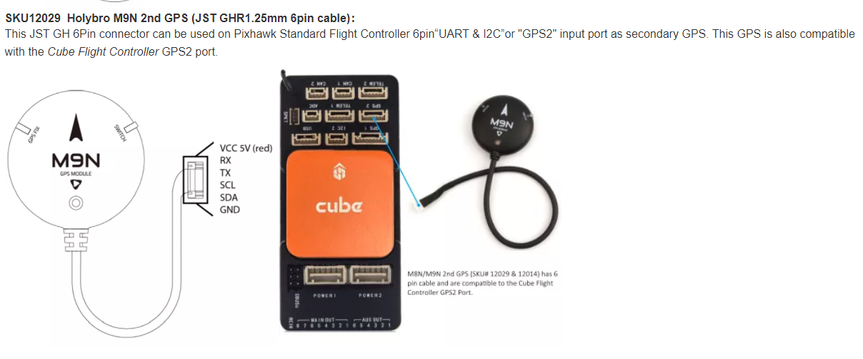 Holybro M9N UBLOX GPS inkl. Kompass