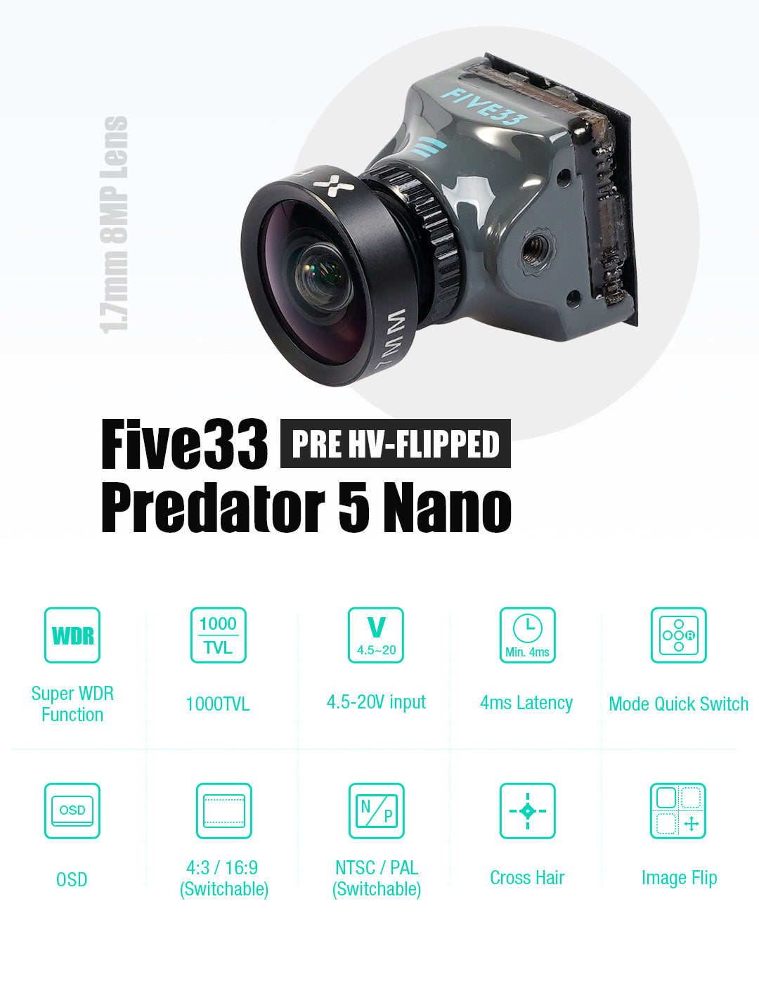 Foxeer Predator 5 Nano Five33 Edition HV Flip NTSC