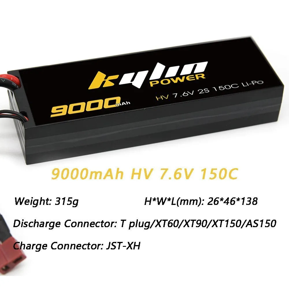 Kylinpower 9000mAh HV 7.6V 150C Hard Case Lipo Akku