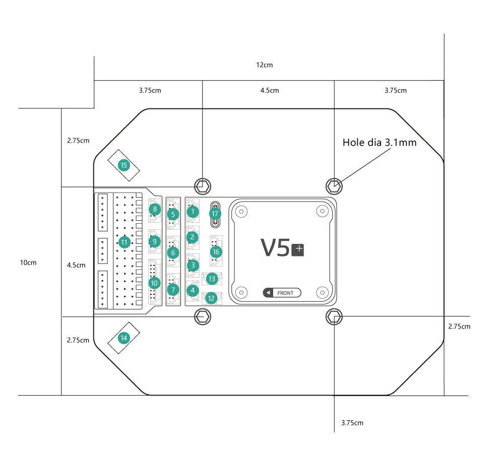 CUAV CAN PDB Multifunktionsbasisplatine