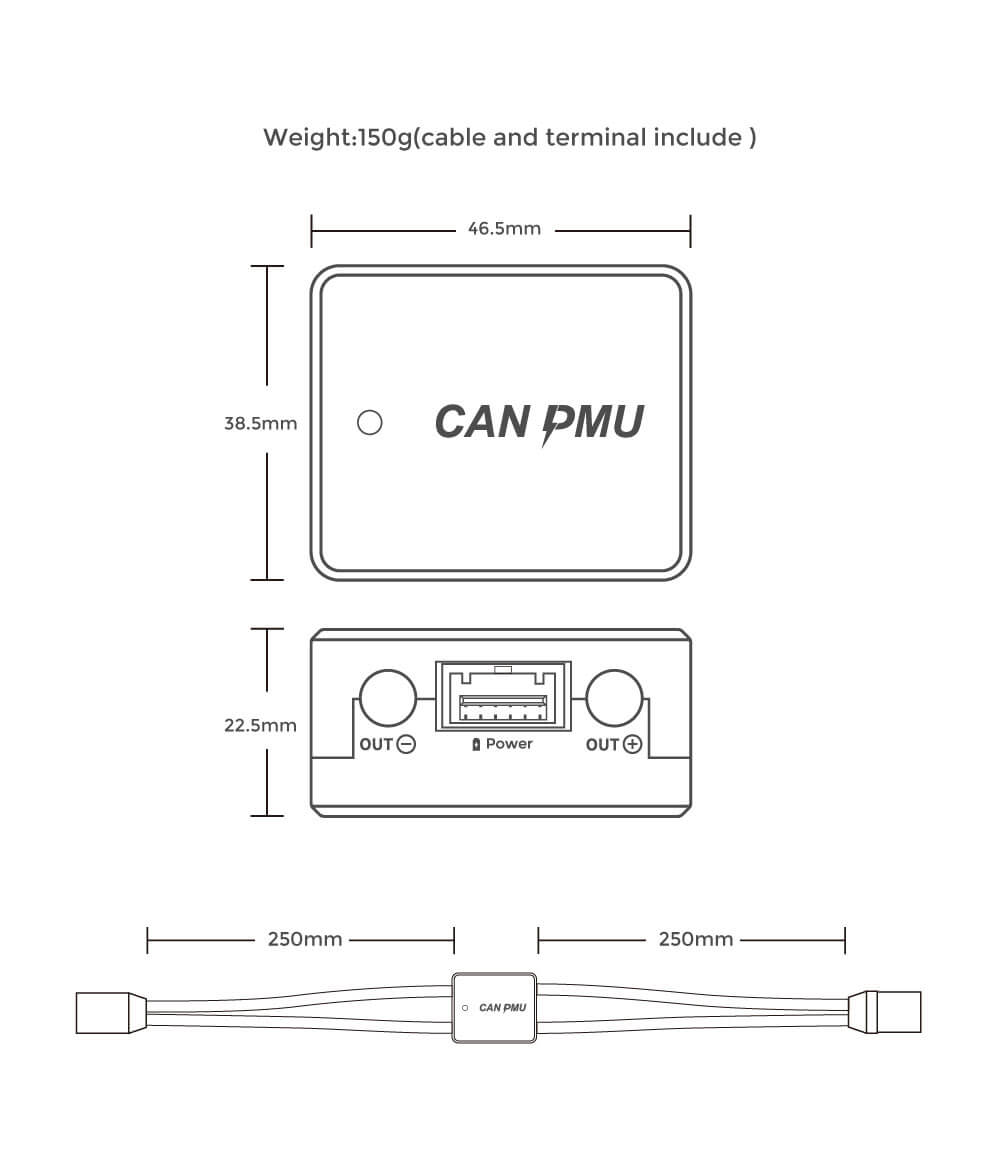 CUAV CAN PMU Hochpräzise Leistungserkennungseinheit | Für UAV- und Flight Controller-Drohnenhardware