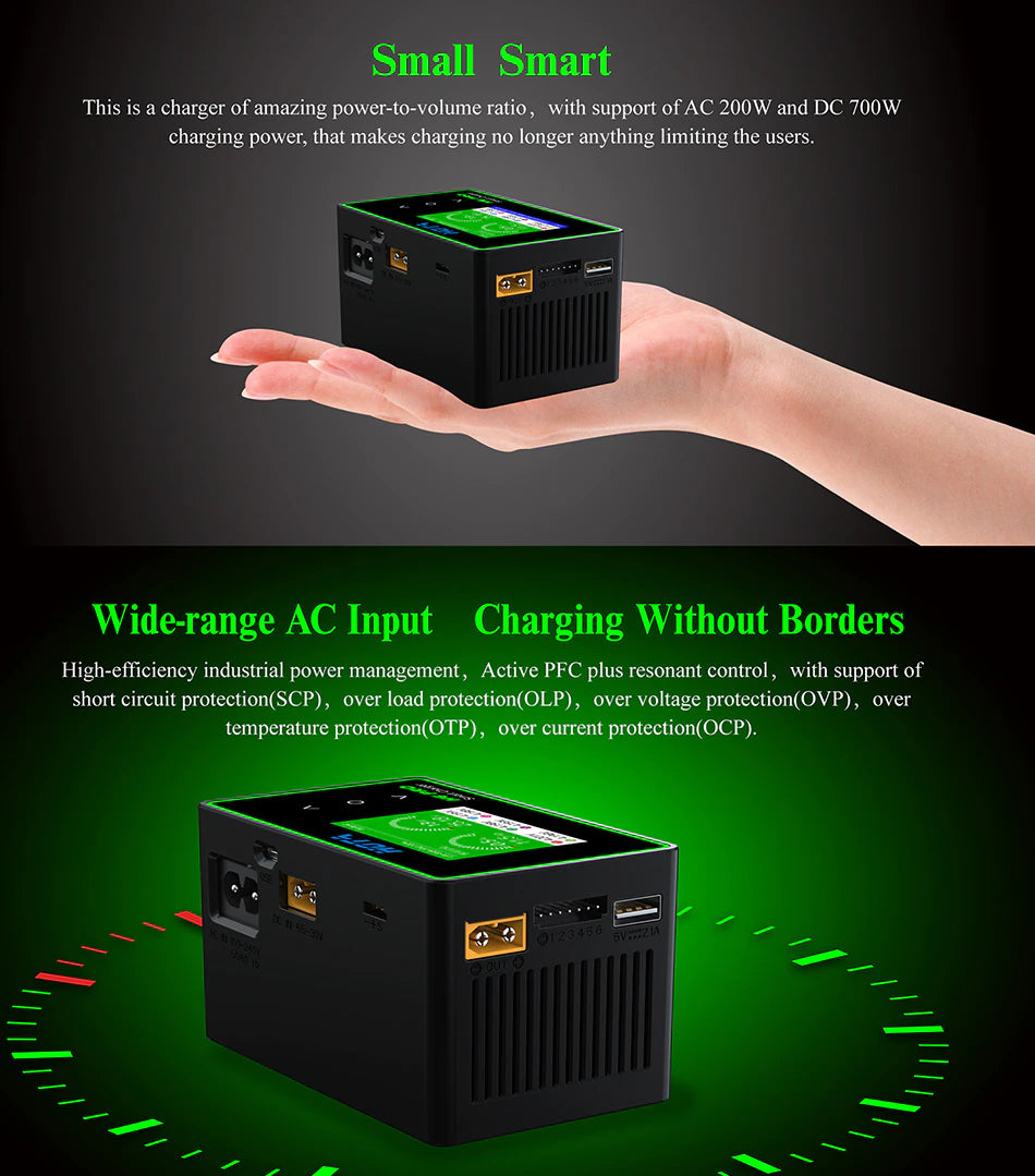 HOTA H6 PRO 200W AC/DC Smart Charger