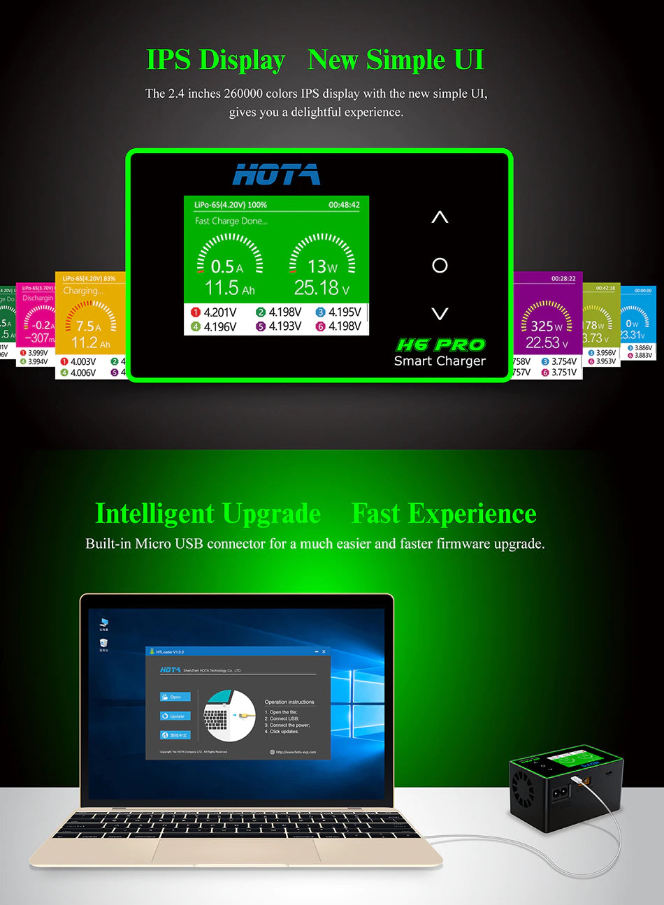 HOTA H6 PRO 200W AC/DC Smart Charger