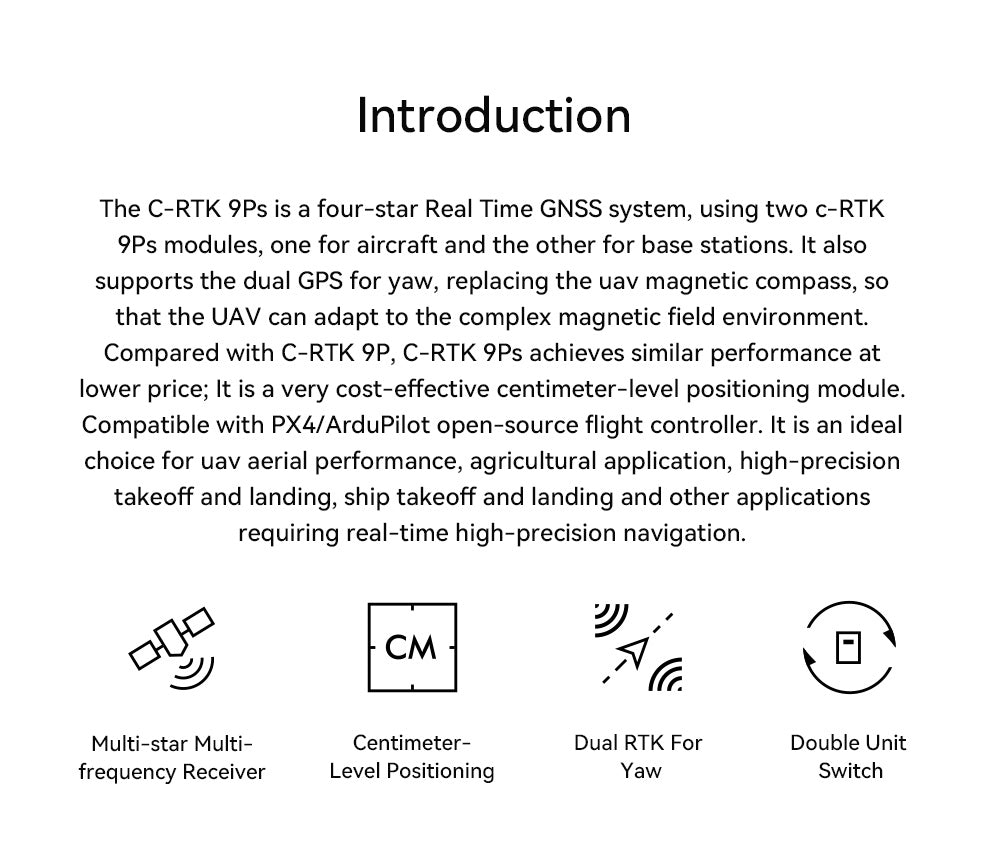 CUAV C-RTK 9Ps Positionierungsmodul | Hochpräzises GPS RTK GNSS Pixhawk