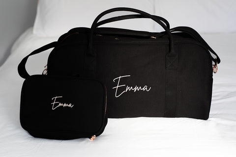 Personalised Duffle Bag and Toiletry bag