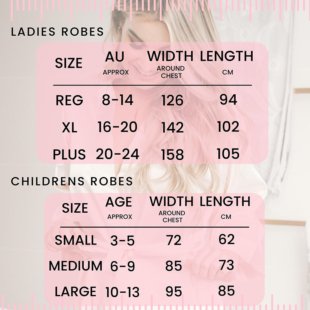 Robe Size Chart – AllThingsNice