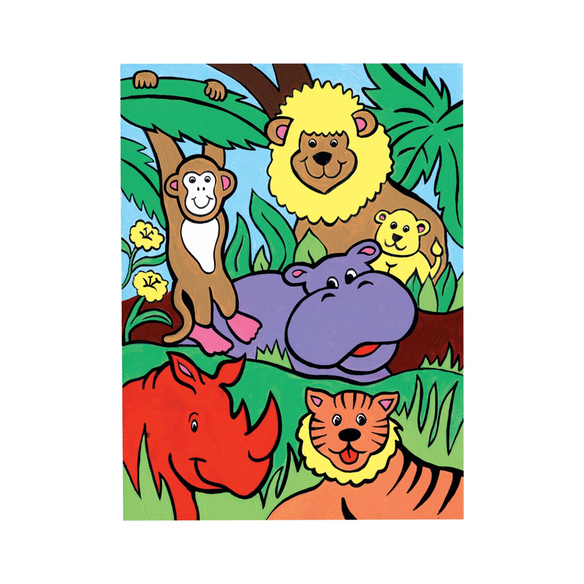 Cartoon Animal Painting with Paint by Numbers Kit for Kids –  AllPaintbyNumbers
