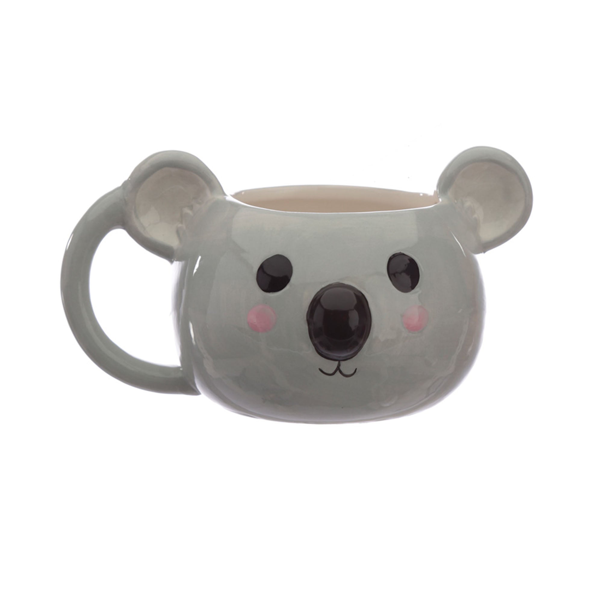 Set of 2 Native Wild Koala Bear Mother With Joey Ceramic Coffee Cup Mugs  16oz 