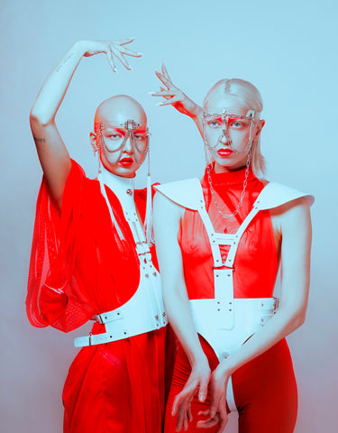 transparent vegan headpiece