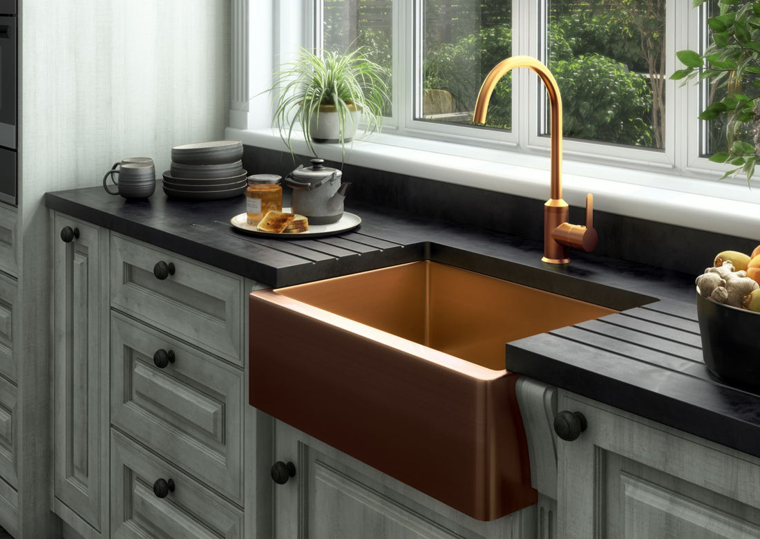 copper belfast sink