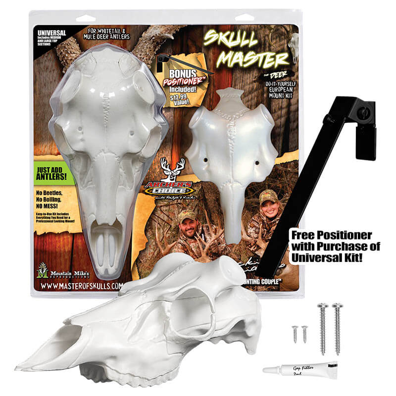 european skull mount kit for deer - universal skull master kit by mountain mikes