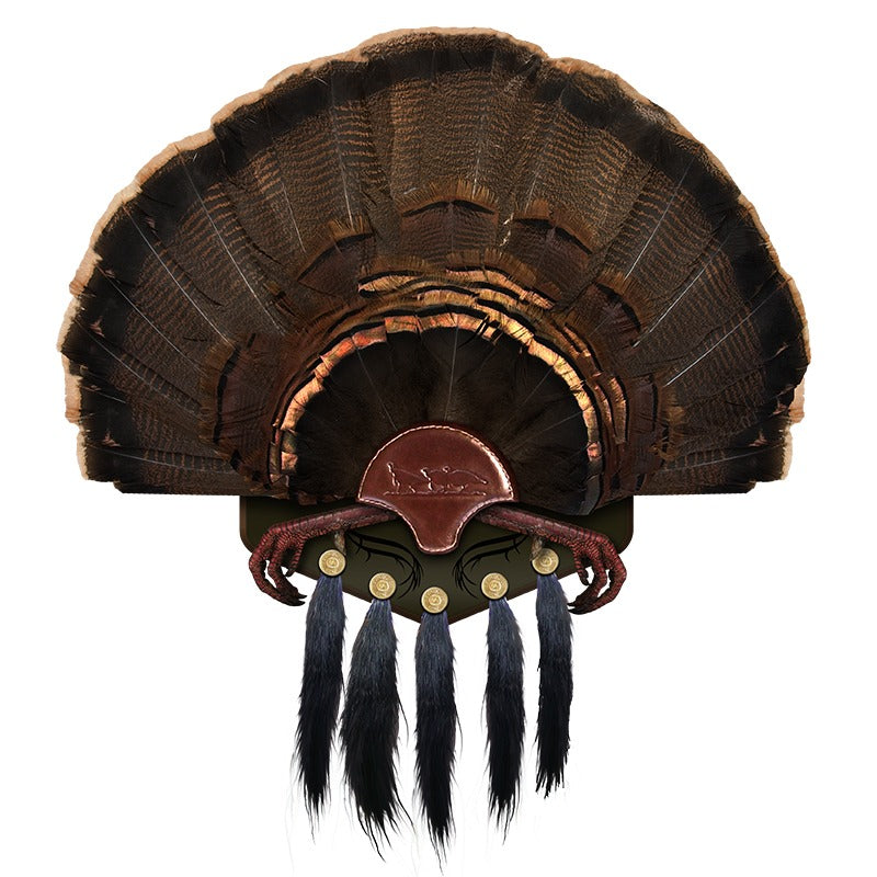 turkey fan plaque - turkey beard display plaque