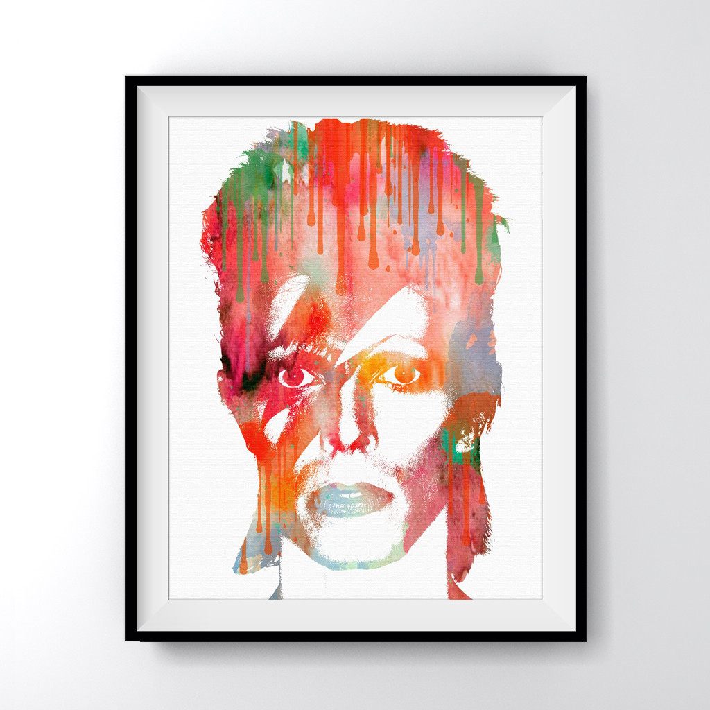 David Bowie Ziggy Stardust Art Print Poster