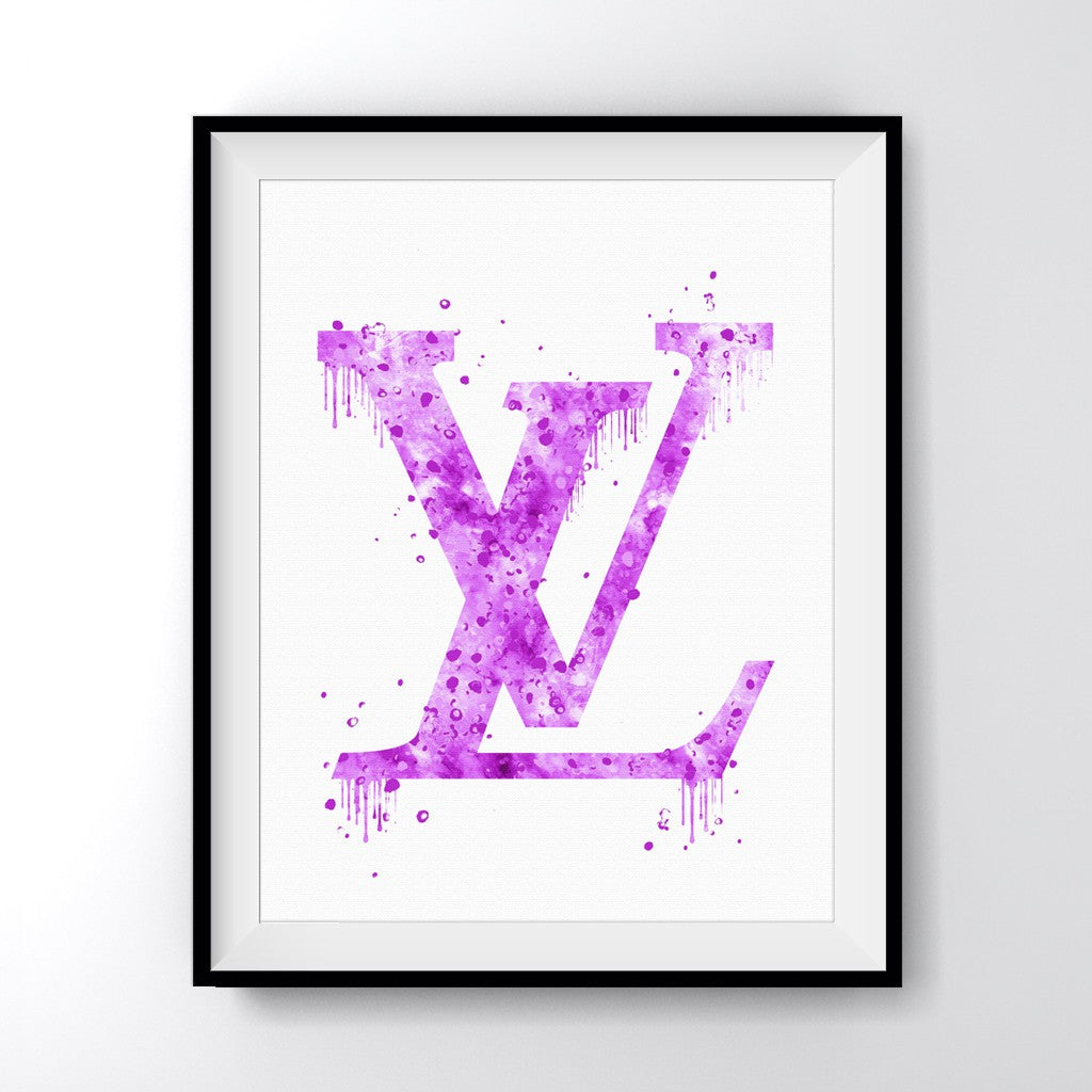 Louis Vuitton Logo Dripping Art Print Poster