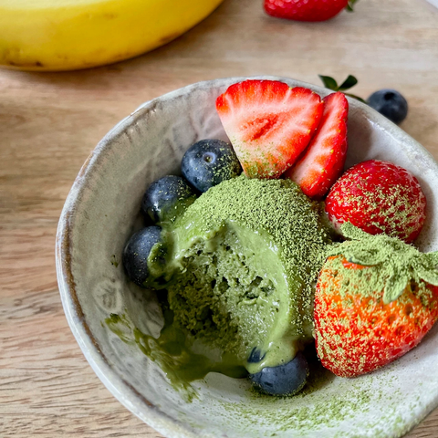 Banana Yuzu & Mulberry Matcha Ice Cream