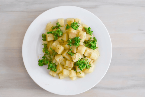 Diced Potato Salad with Japanese Sesame Dressing